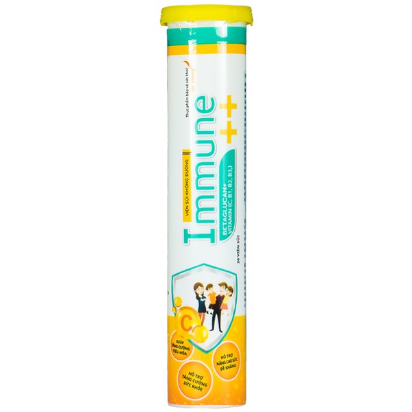00028876-vien-sui-khong-duong-immune-60mg-tuyp-20-vien-4918-6019_large Viên sủi không đường Multivitamin tăng sức đề kháng Immune++ tuýp 20 viên