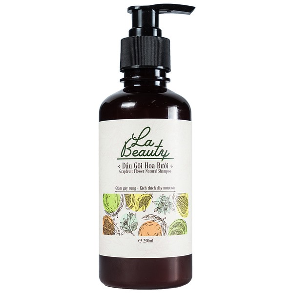 Dầu Gội Hoa Bưởi La Beauty 250Ml - Giảm Gãy Rụng, Kích Thích Mọc Tóc