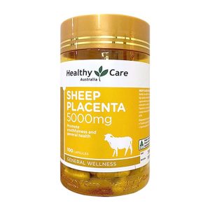 Viên Uống Nhau Thai Cừu Healthy Care Sheep Placenta 5000mg, Úc (100v) giúp da sáng bóng mịn màng, giảm vết tàn nhang