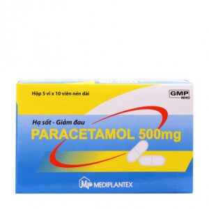 Paracetamol 500mg (5 vỉ x 10 viên/hộp)