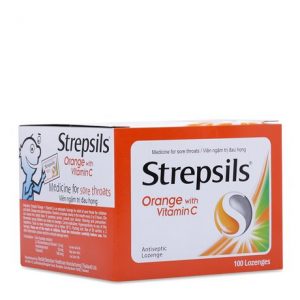 Strepsils Orange & Vita C (100 viên/hộp)