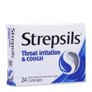 Strepsils Throat Irritation & Cough (12 x 2 viên/hộp)