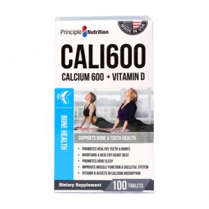 Thực phẩm bảo vệ sức khỏe bổ sung Canxi & Vitamin D Principle Nutrition Cali600 (Hộp 100 viên)