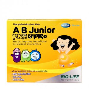 Thực phẩm bảo vệ sức khỏe hỗ trợ hệ tiêu hóa AB Junior Pre & Pro (30 gói x 2.3g/hộp)