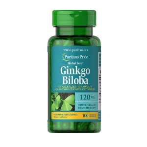 Viên uống tuần hoàn não hoạt huyết dưỡng não Ginkgo Biloba 120mg 100 viên Puritan's Pride