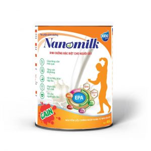 Sữa bột Nanomilk Gain 400g (Dinh dưỡng đặc biệt cho người gầy, thiếu dưỡng chất)