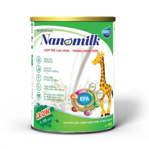 Sữa bột Nanomilk Grow 400g (Dinh dưỡng cho trẻ phát triển toàn diện cân nặng, chiều cao, trí não)